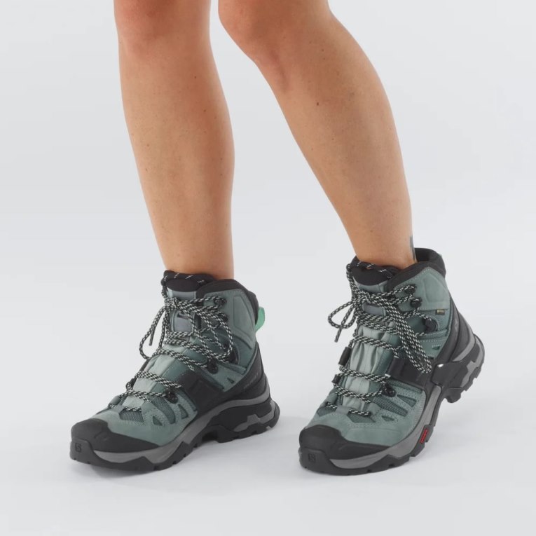 Botas Caminhada Salomon Quest 4 GTX Feminino Verde Oliva Pretas | PT S54930